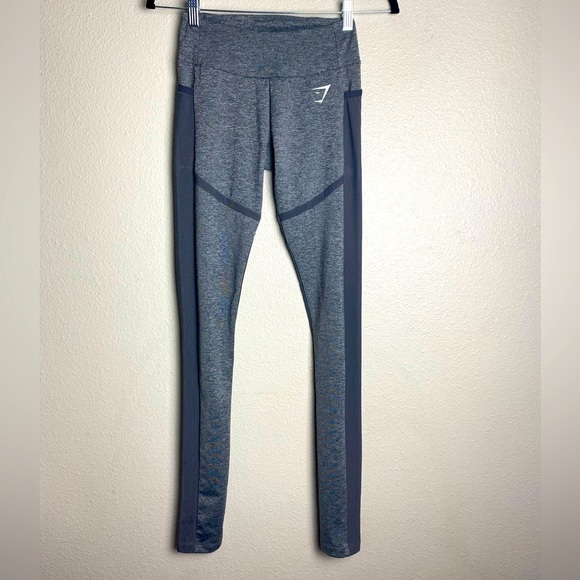 Gymshark Pants - GYMSHARK Simply Mesh Detail Leggings in Gray - Size XS